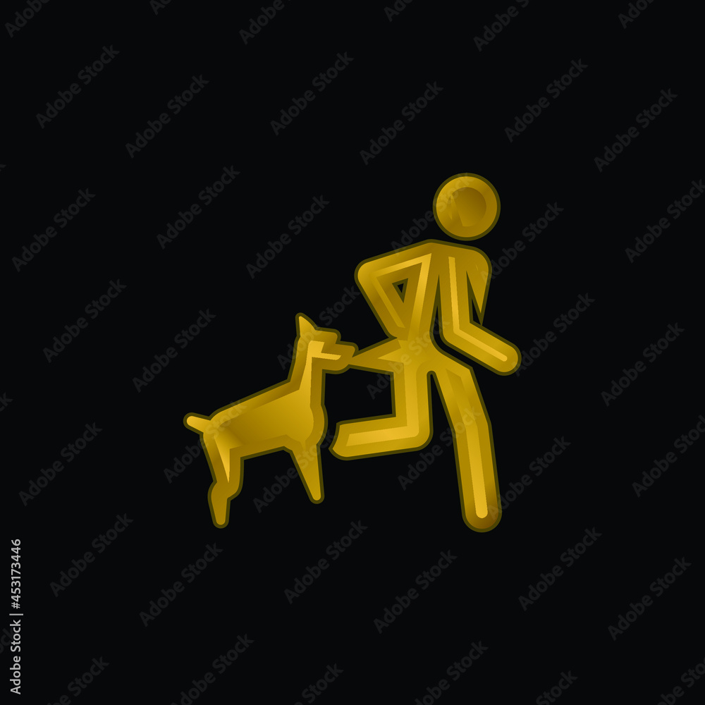 Bite gold plated metalic icon or logo vector Bite gold plated metalic icon or logo vector