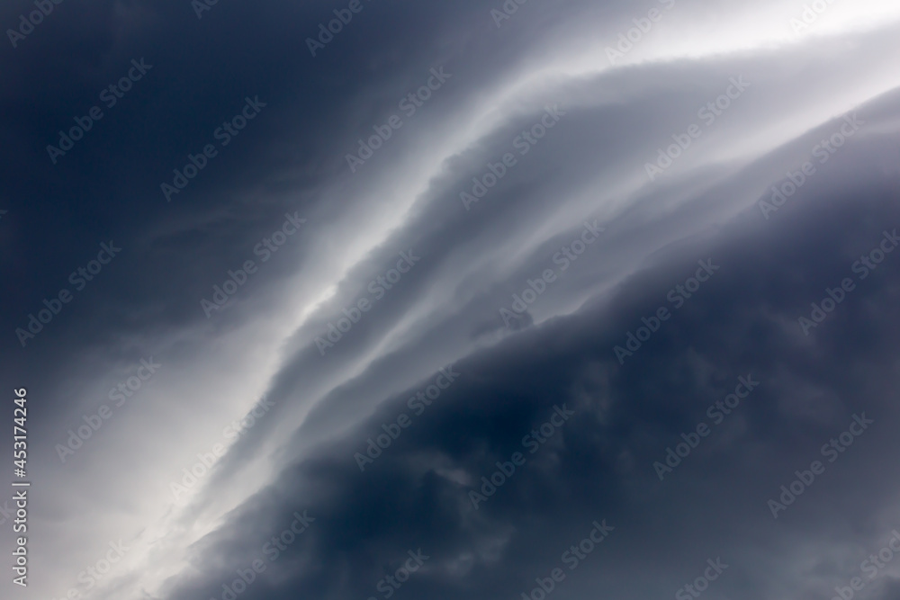 Fototapeta premium Dark cloudy sky natural background, cloudscape, weather concept photo