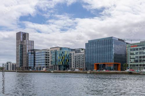 Modern office buildings. River Liffey  Dublin  Ireland