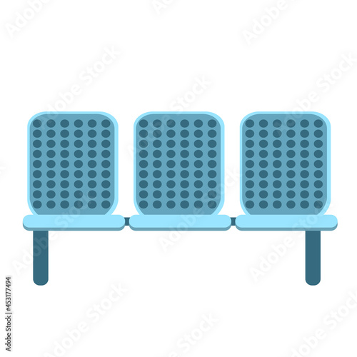 Seats in an airport or train station waiting room.