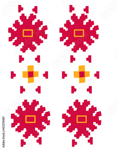 Bulgarian national folk pattern vector art