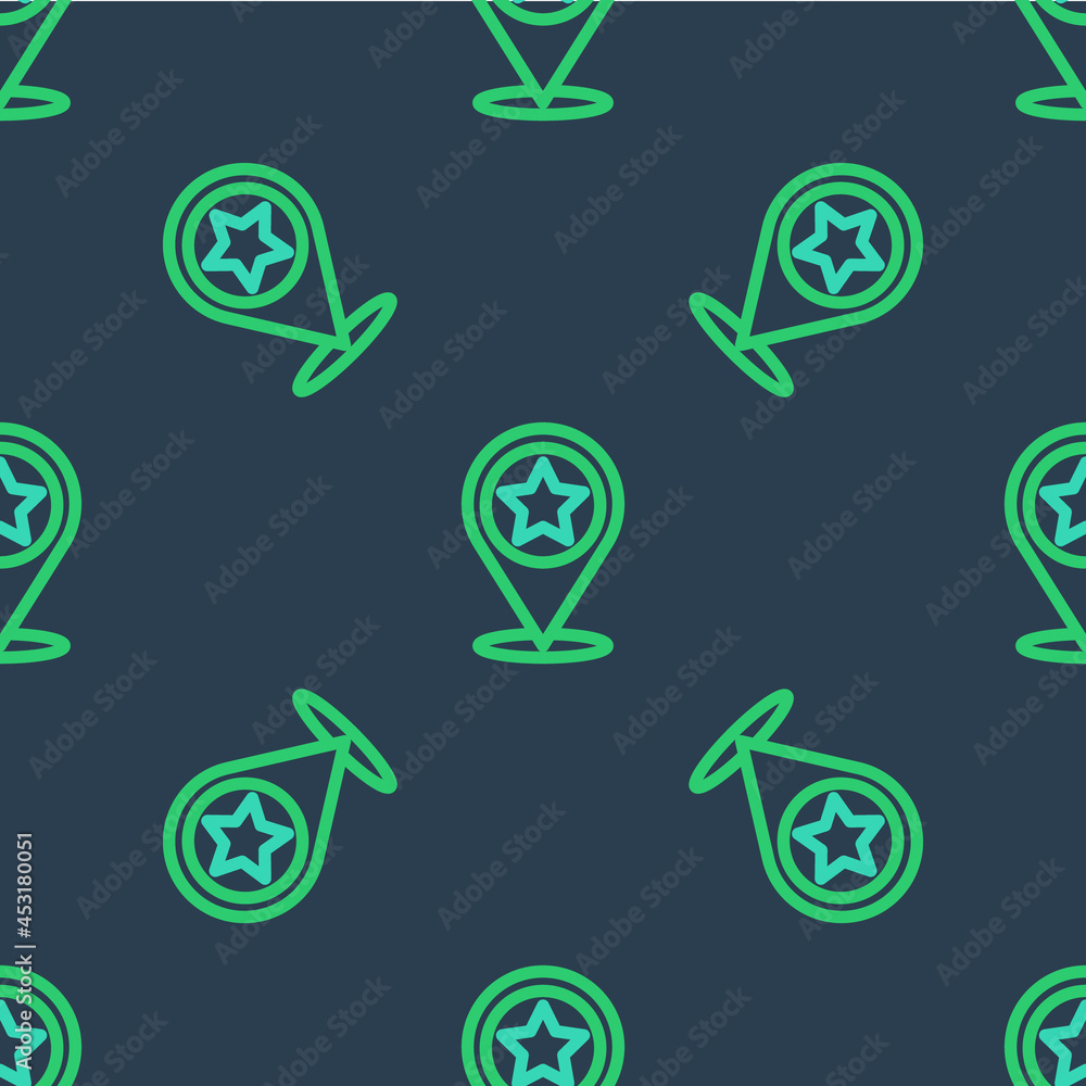 Line USA Independence day icon isolated seamless pattern on blue background. 4th of July. United States of America country. Vector Line USA Independence day icon isolated seamless pattern on blue background. 4th of July. United States of America country. Vector