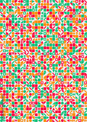 Abstract Geometric Pattern generative computational art illustration