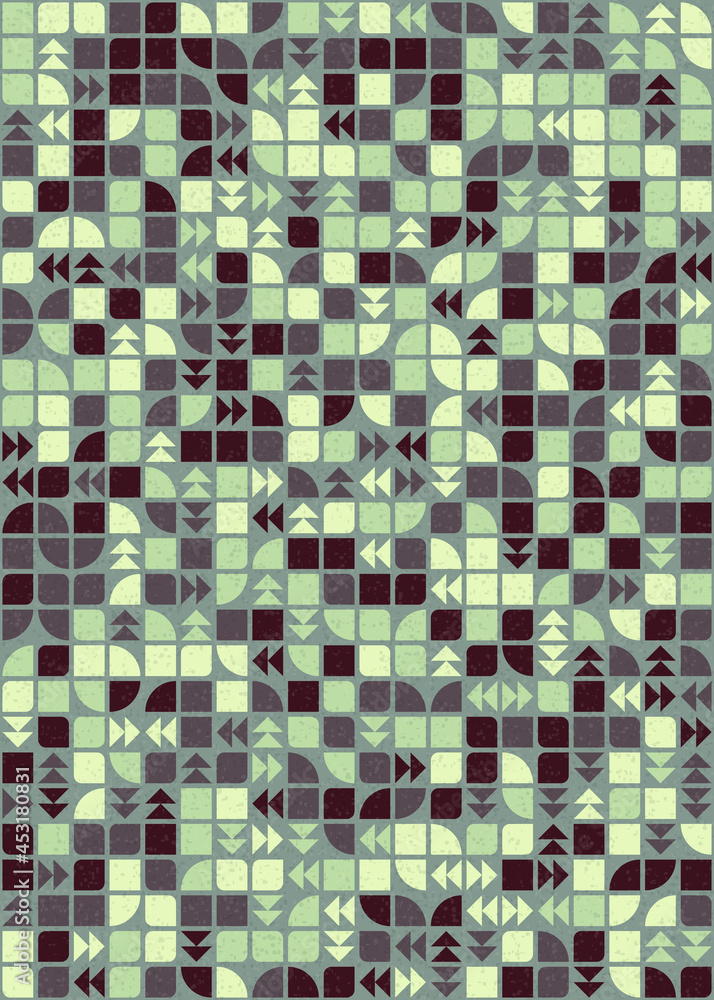 Fototapeta premium Abstract Geometric Pattern generative computational art illustration