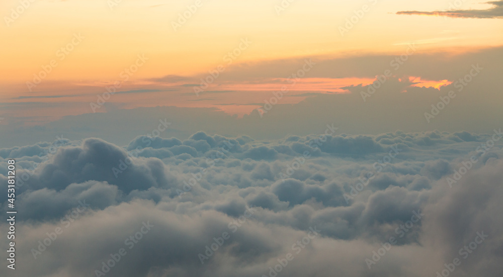 Above clouds shoot from height