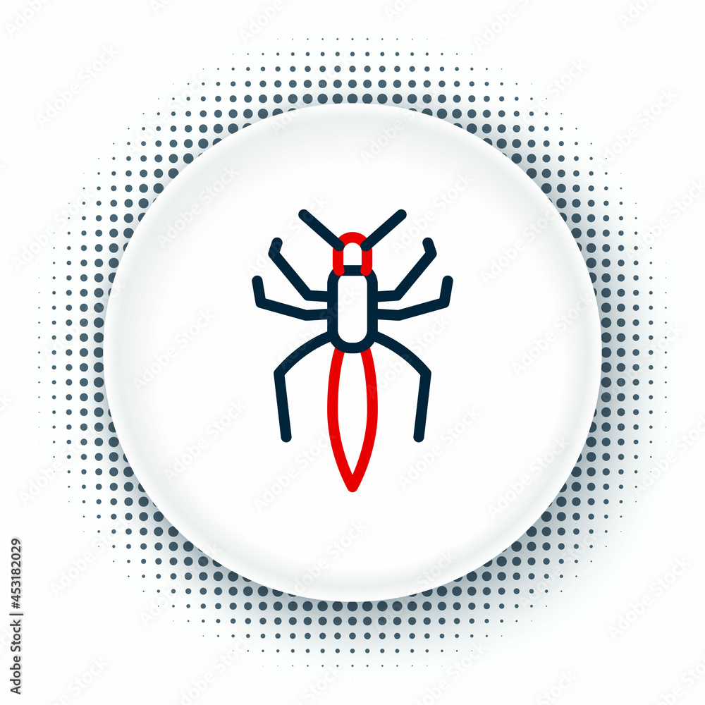 Line Spider icon isolated on white background. Happy Halloween party. Colorful outline concept. Vector Line Spider icon isolated on white background. Happy Halloween party. Colorful outline concept. Vector