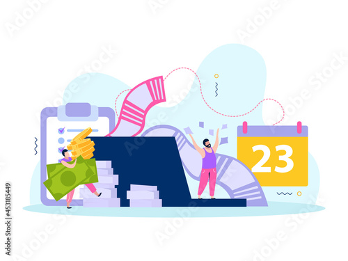 Monthly Payments Flat Background