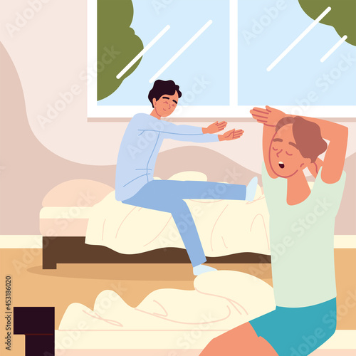 men waking up routine