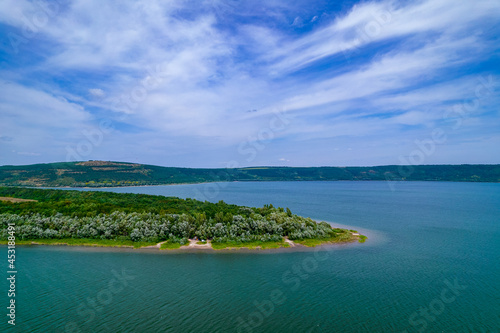 Aerial view of the Dniester river