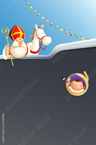 Saint Nicholas is coming to town with boat