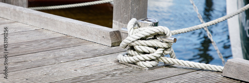 Steel bollard in harbour © medwedja
