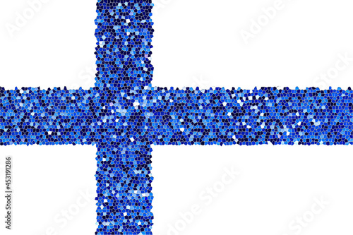 Mosaic, flag of Finland, stained glass