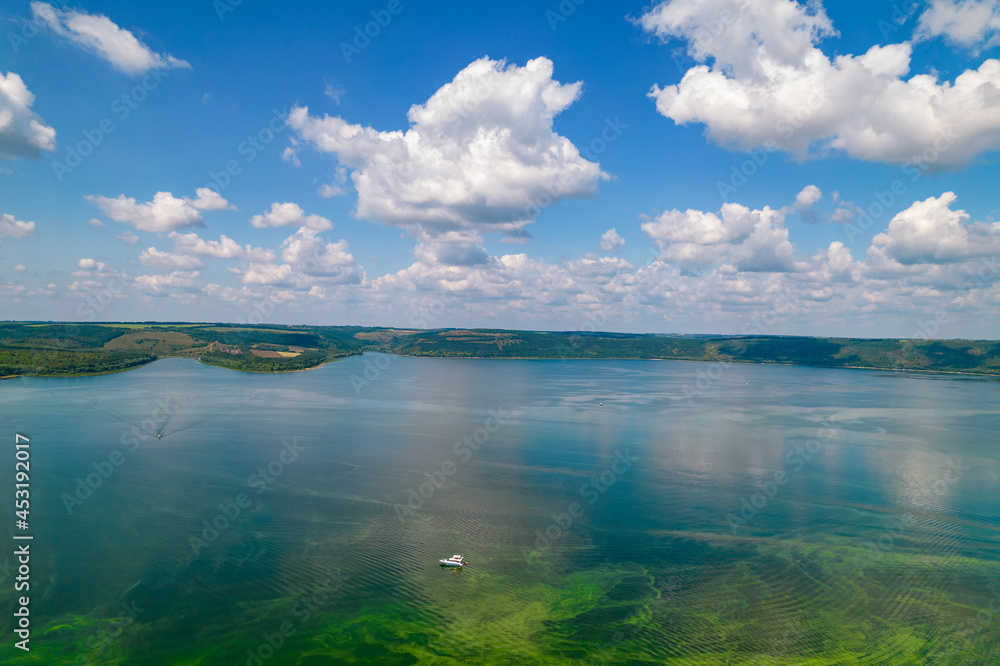 Aerial view of the Dniester river