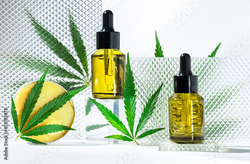 hemp cosmetic oil or serum, treatment for hair and scalp