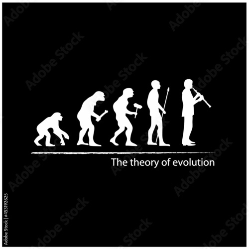 オーボエ奏者に進化した人のイラスト