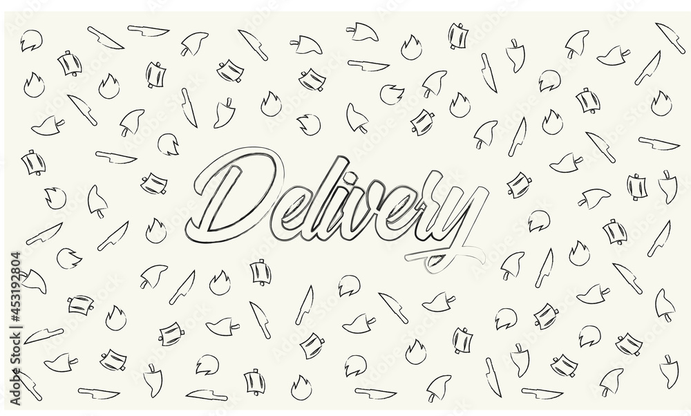 icons patterns food BBQ lettering delivery icons patterns food BBQ lettering delivery