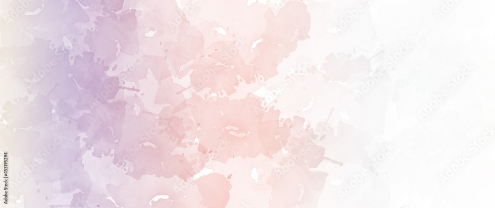 Colorful watercolor background in warm pastel colors. Weathered with watercolors. Wallpaper or banner.