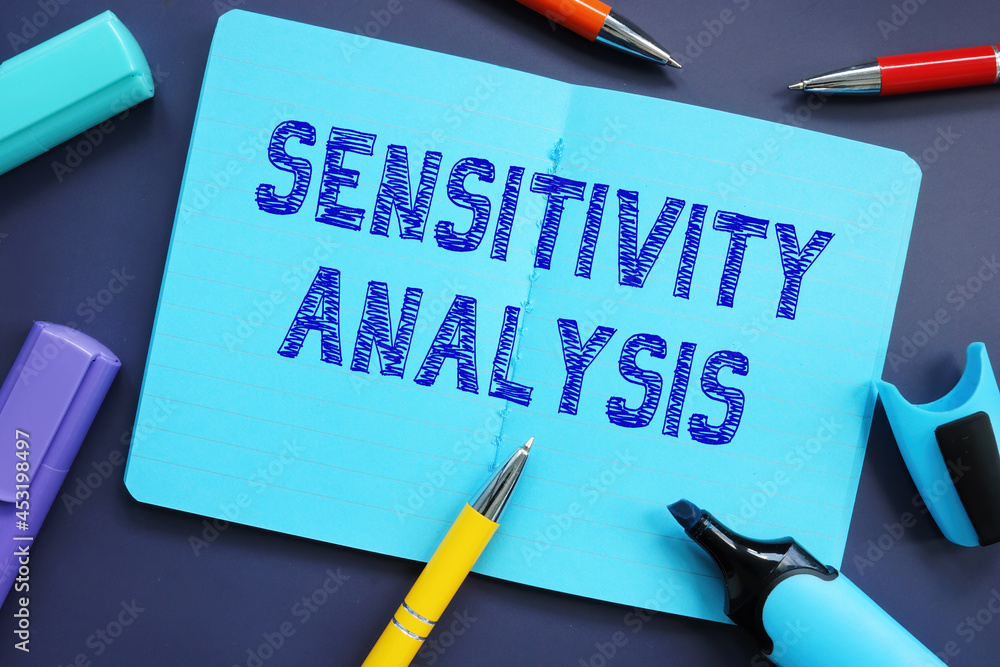 Financial concept about Sensitivity Analysis with phrase on the piece of paper. Financial concept about Sensitivity Analysis with phrase on the piece of paper.