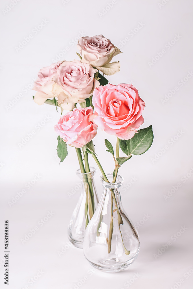 Bouquet of soft pink roses. Romantic pastel background. bouquet pastel floral card Bouquet of soft pink roses. Romantic pastel background. bouquet pastel floral card