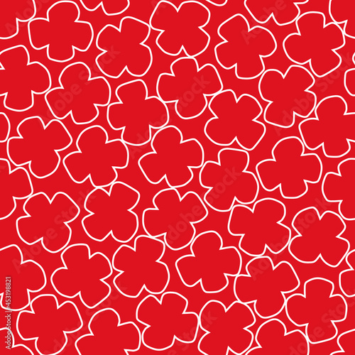 coral red fabric vector print