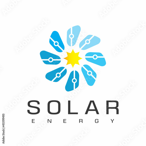 Solar Power Logo Design Template.