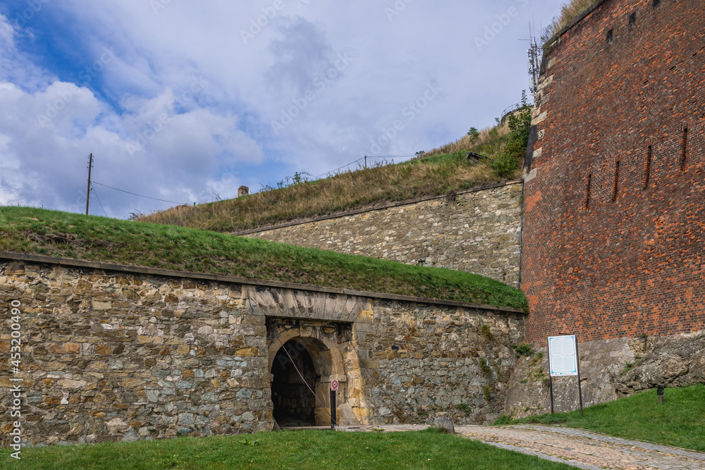 Walls of fortress in Klodzko historic town in the region of Lower Silesia, Poland
