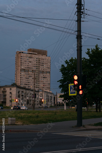 lights in the city evening 
