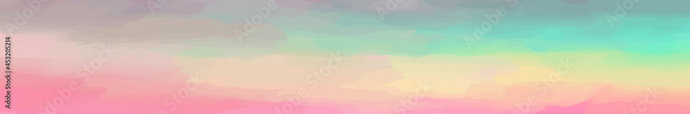 Fototapeta Realistic multicolored painted watercolor abstract background - Vector