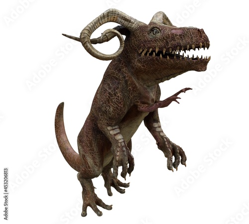 Fantasy monster creature isolated on white background 3d illustration