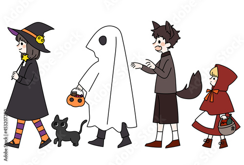 ハロウィン_仮装した子供たち