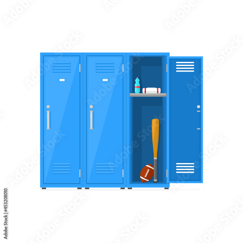 Open Sports Locker Vector Icon illustration Concept