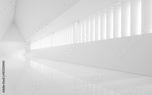 The white empty room  3d rendering.