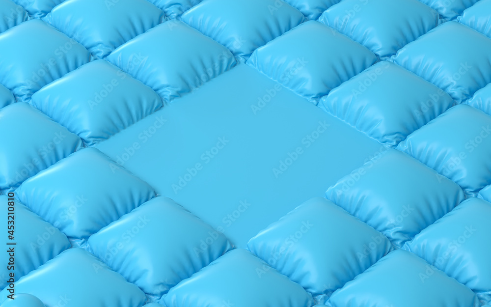 Fototapeta premium A blue cushion of air, 3d rendering.