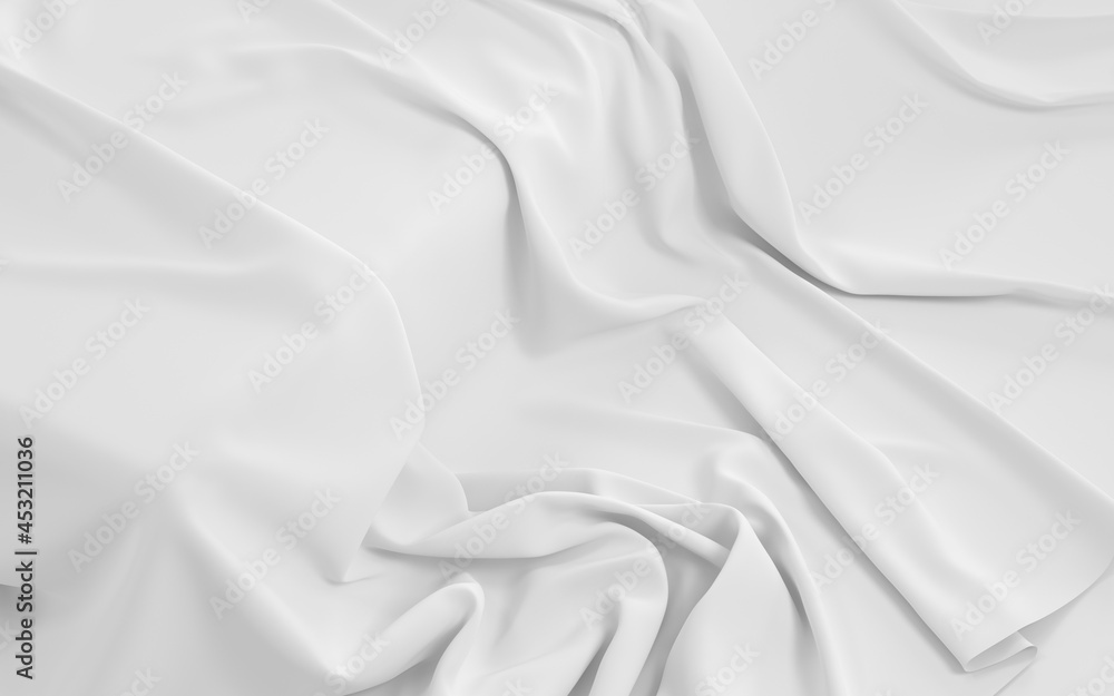 Naklejka premium Flowing clothes with white background, 3d rendering.