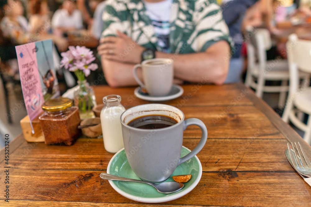 Fototapeta premium バリ島のおしゃれなカフェのコーヒー
