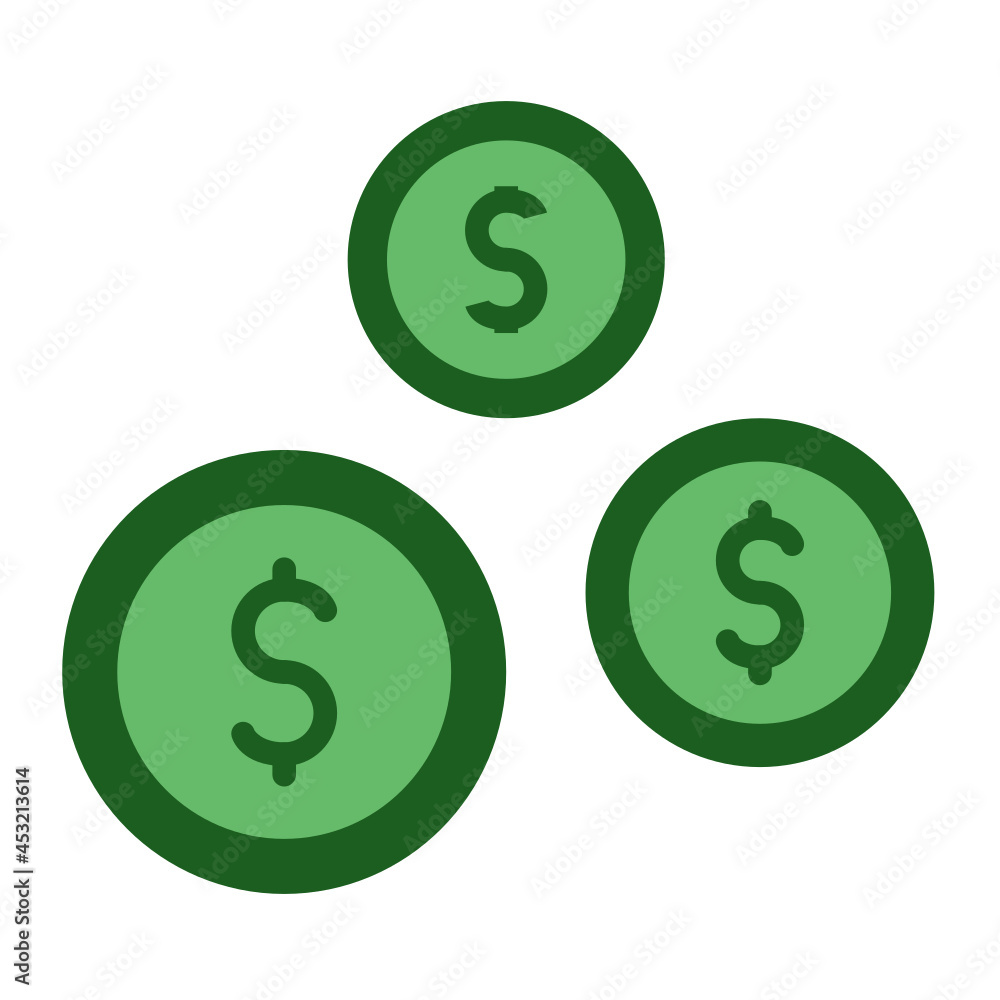 Money and dollars icon set Money and dollars icon set
