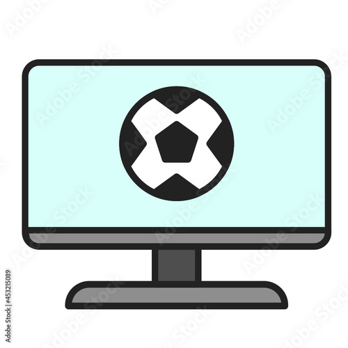 football and soccer on tv icon