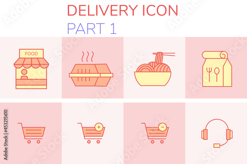Delivery icon set 01