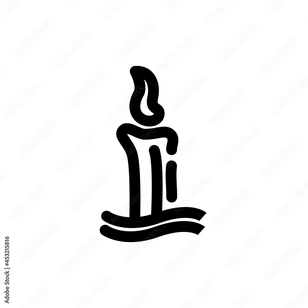 Obraz premium halloween candle icon