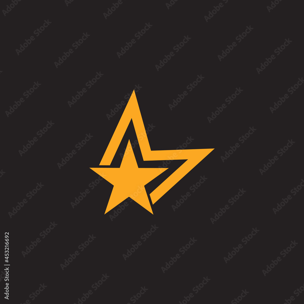 Obraz premium letter m star simple motion abstract simple logo vector