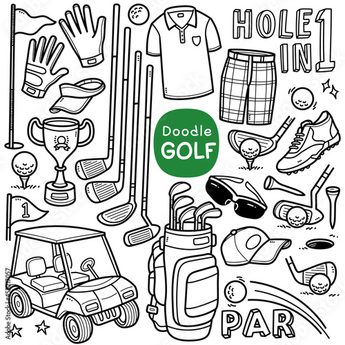 Golf Doodle Illustration