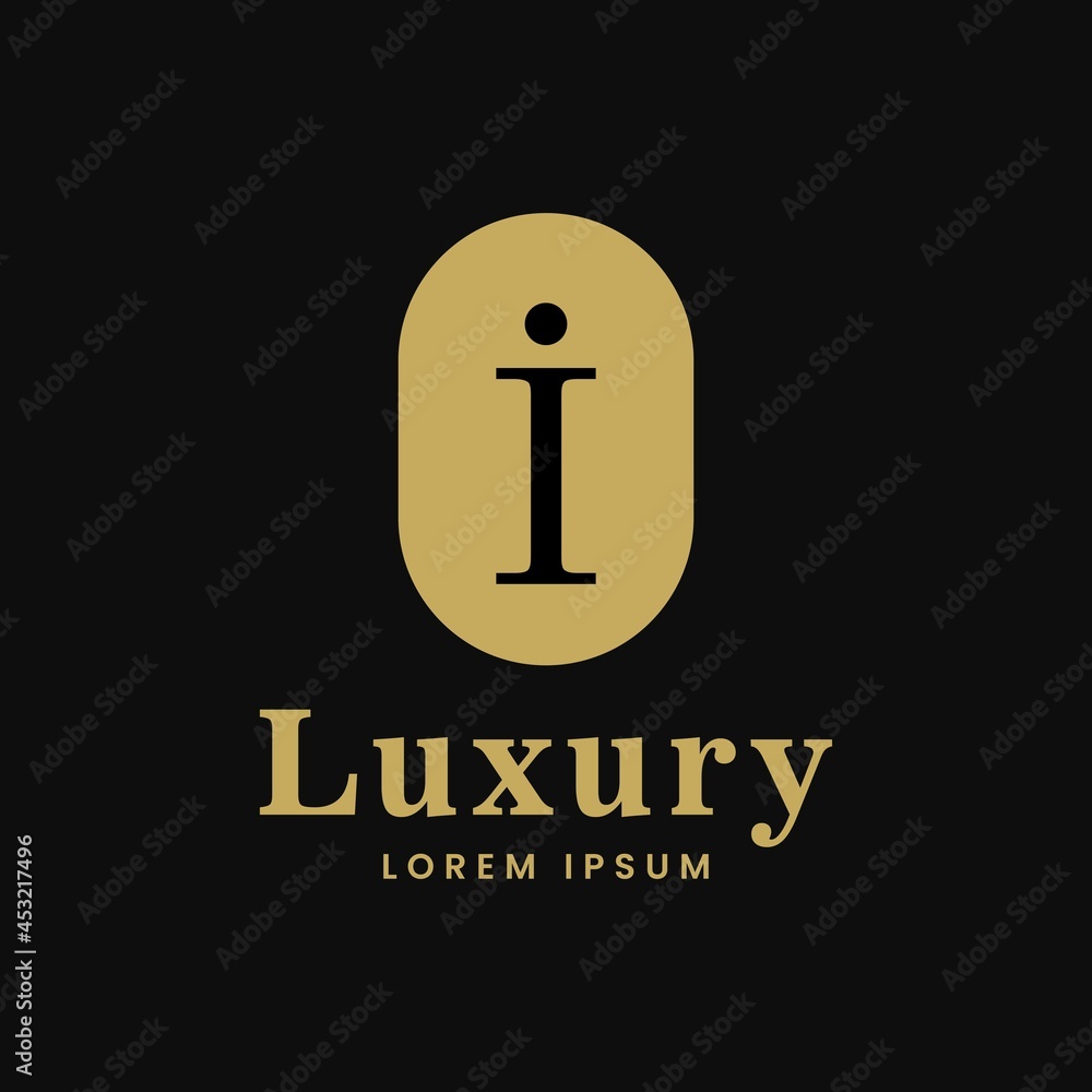 simple alphabet logo luxury concept with ellipse combination