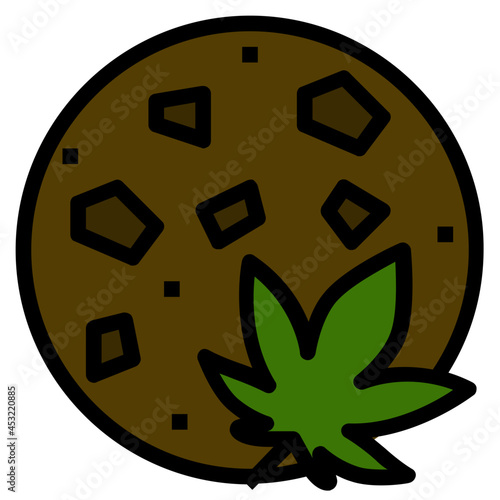 cannabis cookies line icon