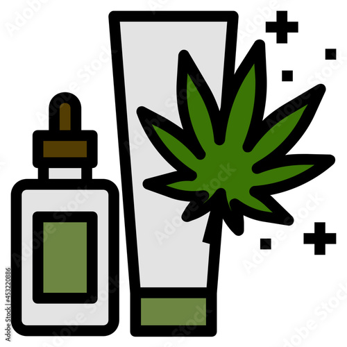 cannabis line icon
