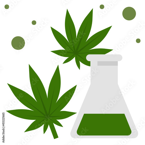 cannabis laboratory flat icon