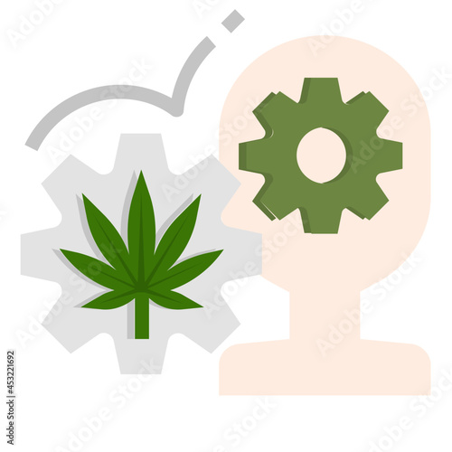 cannabis flat icon