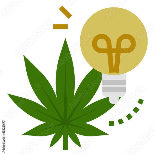 creative marijuana flat icon