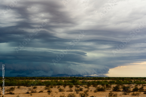 Giant Shelf Cloud Rolling over the Arizona Desert