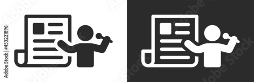 News announcer icon. Presenter symbol
