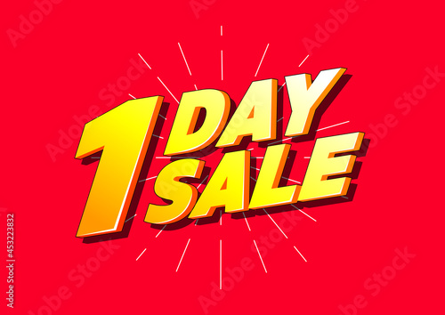 One day Sale. Special offer price banner.